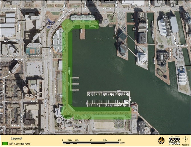 Inner Harbor Wi-Fi Project Phase 1 Coverage
