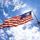 The Star-Spangled Banner flies over Fort McHenry